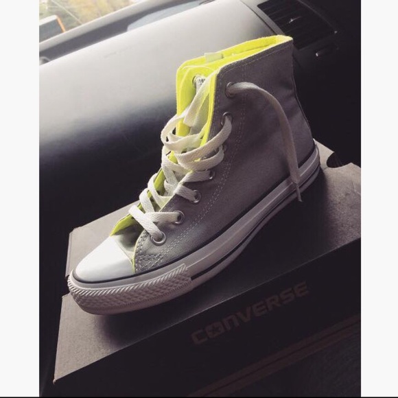 Converse Shoes Gray High Top Converse Poshmark